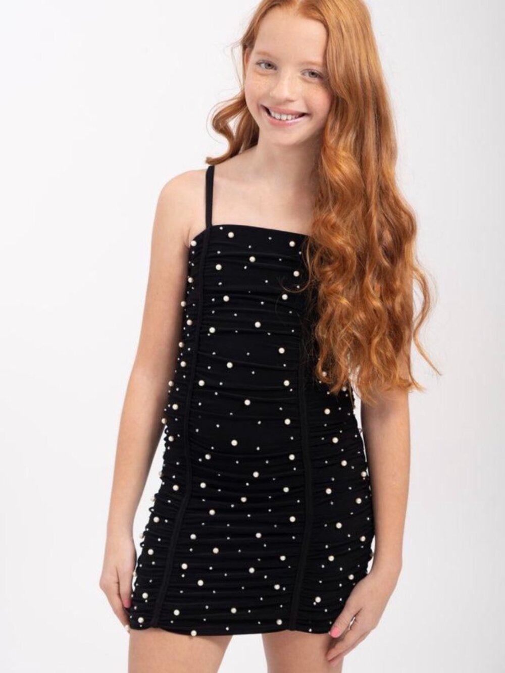 Xtraordinary Girls Black Bodycone Dress with Rhinestones Size 10